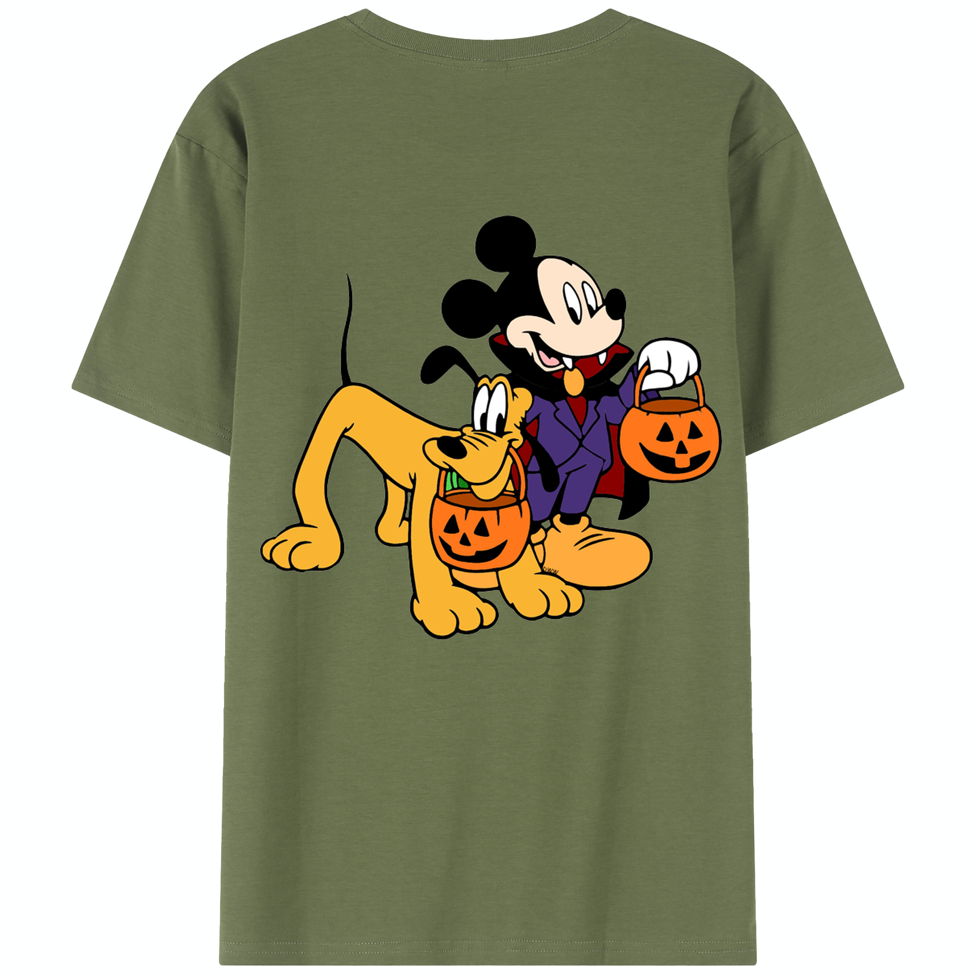 （画像用） ミッキーマウス Mickey Mouse 綿100％半袖Tシャツ（背面プリント）